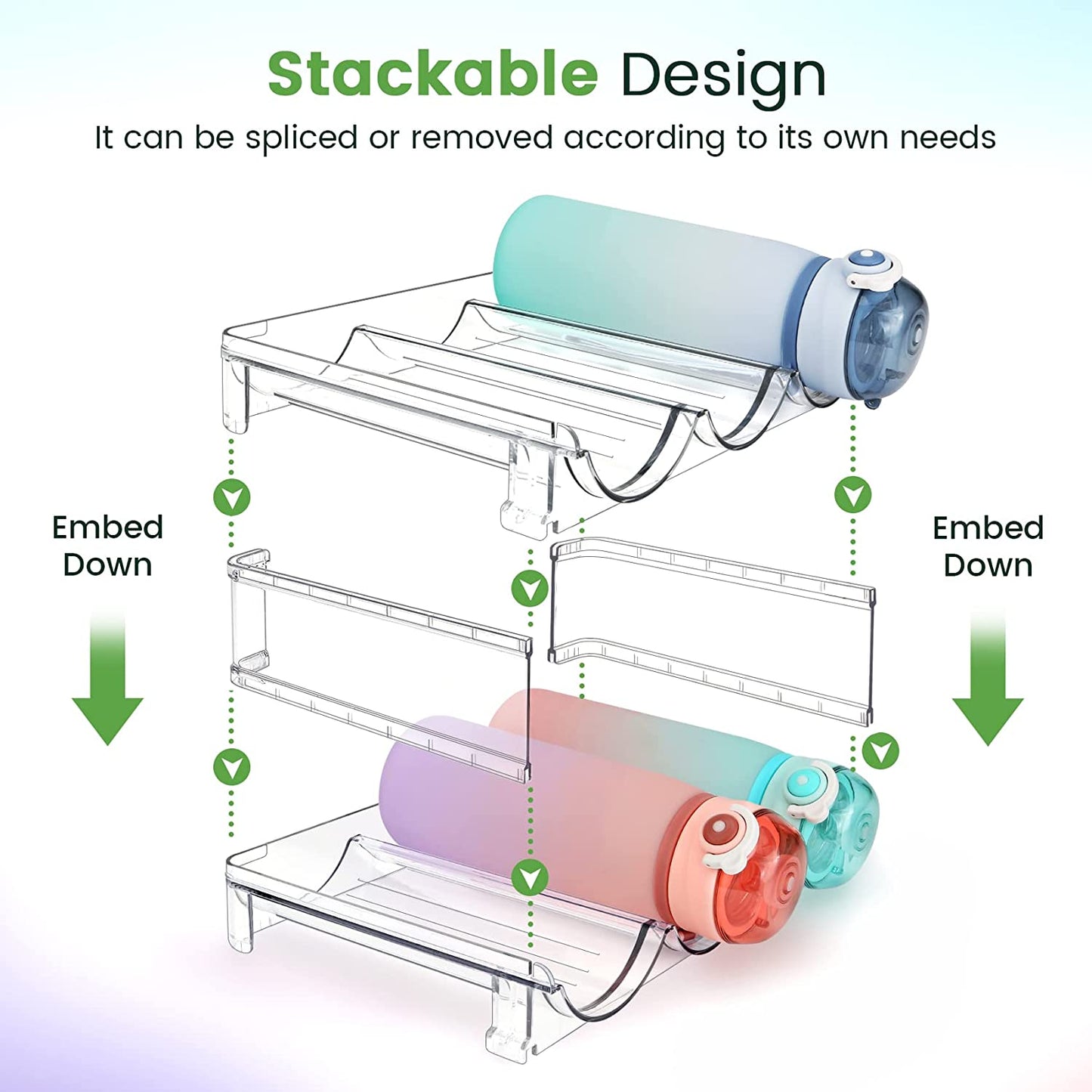 Water Bottle Organizer for Cabinet